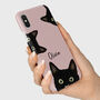 Personalised Black Cat Phone Case, thumbnail 5 of 6