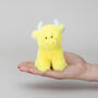 Mini Highland Cow Collectible Yellow Soft Toy With Pop Up Box, thumbnail 5 of 8