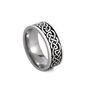 8mm Mens Celtic Knot Stainless Steel Band Ring, thumbnail 5 of 6