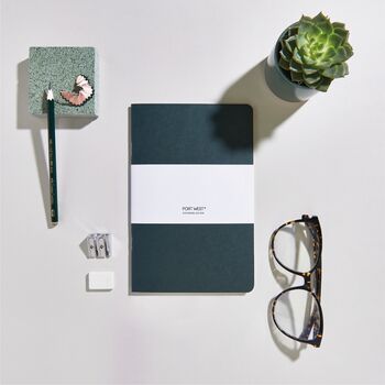 100% Recycled Paper Notebook / Forest Green, 3 of 6