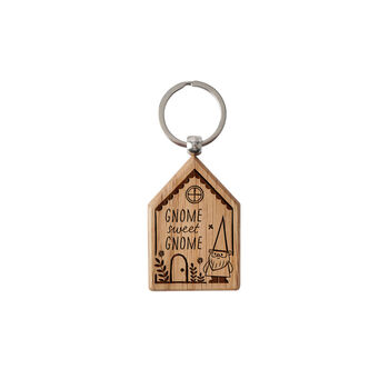 Oak House Keyring 'Gnome Sweet Gnome', 2 of 2