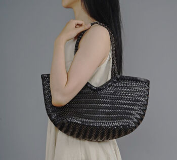 Beach Holiday Genuine Leather Tote Bag For Her, 5 of 12