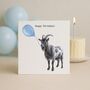 Birthday Goat Greeting Card, thumbnail 1 of 6