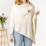 Soft Knit Poncho And Festive Magnetic Brooch Set, thumbnail 5 of 10