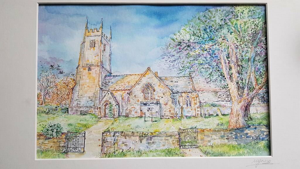 Personalised Wedding Venue Watercolour Painting By Marcia Young Art