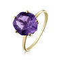 Yellow Gold And 9mm Amethyst Ring, thumbnail 2 of 3