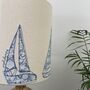 Sailing Boat Embroidered Lampshade, thumbnail 2 of 6
