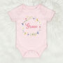 Easter Floral Wreath Personalised Kids T Shirt, thumbnail 5 of 7