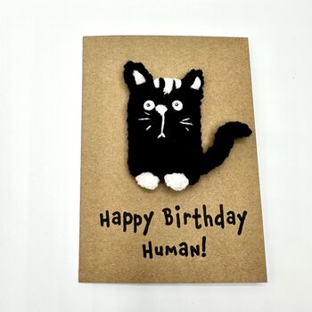 Cat Parent Crochet Birthday Card Handmade, 9 of 10