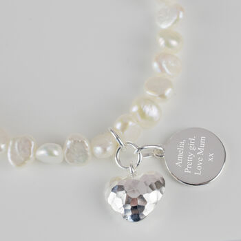 Personalised Pearl Pendant Bracelet, 2 of 5