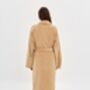Taupe Unisex 100% Cotton Velour Bathrobe, thumbnail 3 of 3