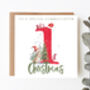 Personalised First Christmas Card Woodland Rabbit, thumbnail 3 of 4