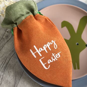 Happy Easter Carrot Hunt Bag/Place Setting, 3 of 4