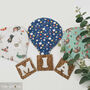 Bunting Hot Air Balloon, Personalised Gift Kids Room, thumbnail 3 of 12