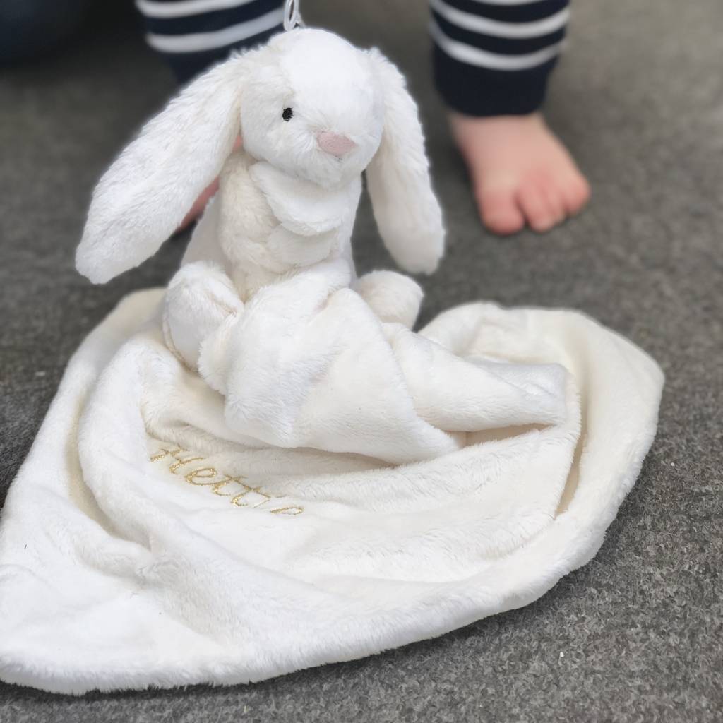 Personalised Metallic Bunny Comforter Blanket, 1 of 7