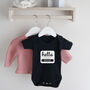 Personalised Hello My Name Is Short Sleeve Bodysuit, thumbnail 2 of 5