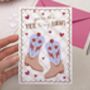 Cute Valentine Card With Cowboy Boots Pun For Boyfriend Or Husband, thumbnail 4 of 4