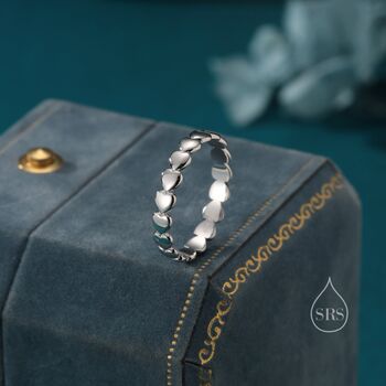 Sterling Silver Heart Shape Skinny Ring, 8 of 12