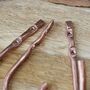 Solid Copper Hooks Hammered Metal Diy Fixing, thumbnail 8 of 10