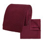 Wine Red Knitted Neck Tie, Bow Tie And Pocket Square Variations Made From Soft Polyester | Gents Formal Accessories | Gift For Him | Wedding Tie, thumbnail 12 of 12