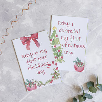Personalised Baby's First Christmas Achievement Cards, 4 of 6