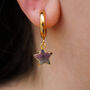 Fluorite Star Hoop Earrings, thumbnail 2 of 10