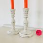 Pair Of Vintage Hand Painted Candlesticks ~ 27, thumbnail 2 of 6