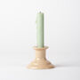 Handcrafted Ceramic Pale Pink Taper Candle Stick, thumbnail 1 of 3