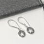 Sterling Silver Cut Out Star Drop Earrings, thumbnail 2 of 5