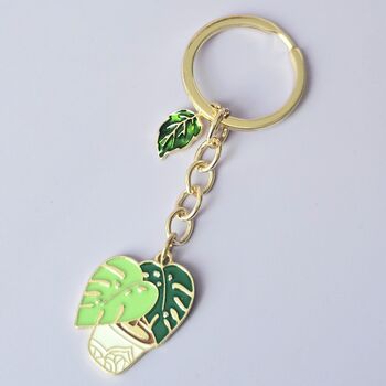 Monstera Plant Keyring Or Bag Charm, 2 of 2