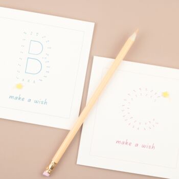 Personalised Blue Initial 'Make A Wish' Birthday Card, 4 of 5