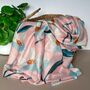 Floral Pattern Scarf In Coral, thumbnail 1 of 4