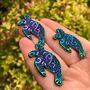 Rainbow Metal Pattern Turtle Enamel Pin, thumbnail 5 of 5