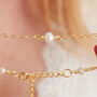 Gold Plated Silver And Pearl Friendship Chain Bracelet, thumbnail 4 of 9