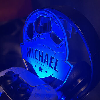LED Light Football Boot Controller And Headset Stand, 3 of 3