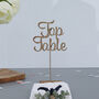 Wooden Cut Out Wedding Table Numbers On Stand, thumbnail 3 of 6