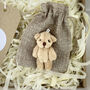 A Little Brown Pocket Teddy Bear Hug Thinking Of You Gift, thumbnail 6 of 9