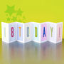 70th Birthday Card, Bright Fold Out 70 Today! Banner, thumbnail 2 of 9