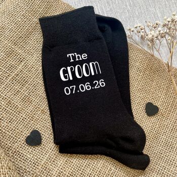 Bride And Groom Wedding Day Socks, 4 of 4