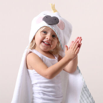 Hooded Baby Towel Cockatoo, 4 of 5