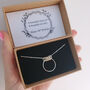 Sterling Silver Milestone Rings 30 40 50 60 70 80 90 Birthday Necklace, thumbnail 2 of 5