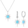Blue Opal Northern Star Set In Sterling Silver, thumbnail 9 of 10