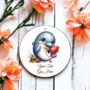 Personalised Cute Rose Animal Dolphin Decoration, thumbnail 2 of 2