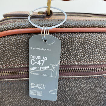 Genuine Reclaimed Douglas C 47 Keyring / Luggage Tag, 3 of 5