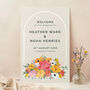 Bright Flowers Wedding Welcome Sign, thumbnail 1 of 3