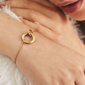 Personalised Glistering Eclipse Bracelet In Gold, 2 of 6