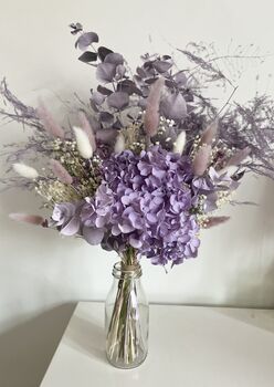 Purple Hydrangea Dried Flower Bouquet, 9 of 10