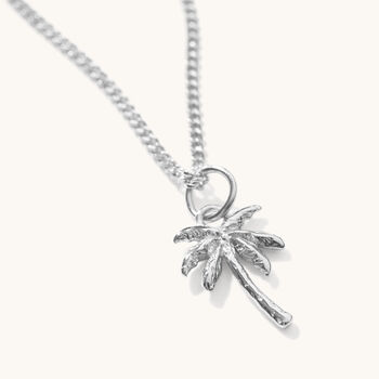 Palm Tree Necklace Silver Or 18ct Gold Plated Vermeil, 2 of 4