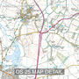 Personalised Postcodes Two Circle Locations Map Print, thumbnail 6 of 7