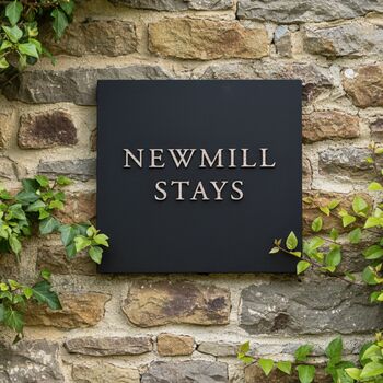 Personalised Square House Sign Options Of Design Colour, 11 of 12